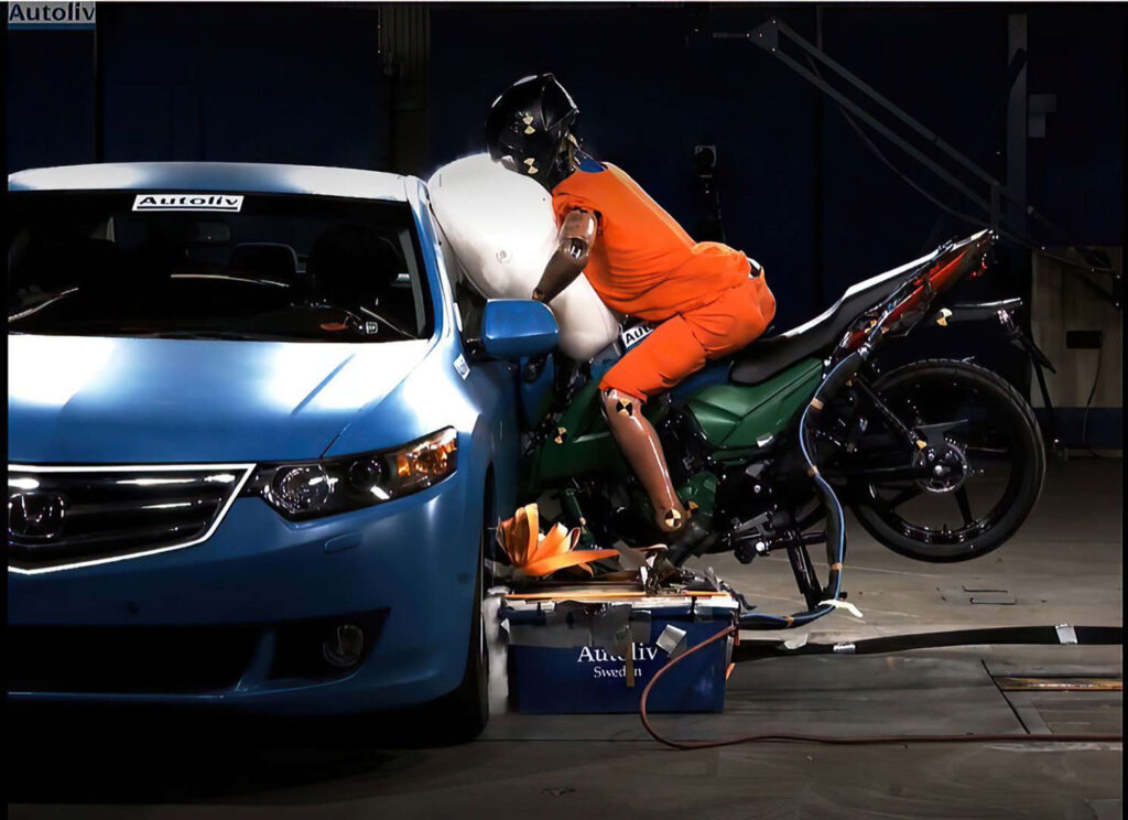 The widespread use of motorcycle airbags.